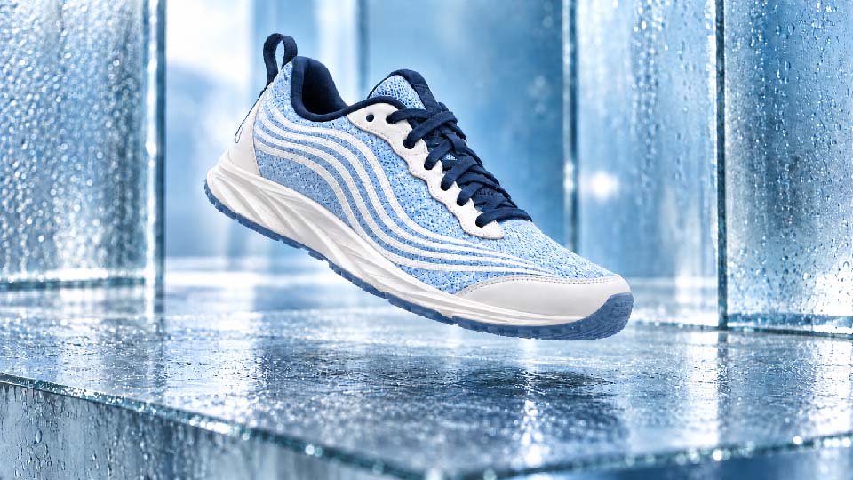 Chaussure bleue : aperçu du rendu HDR